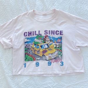 Brandy Melville Cropped Graphic Tee